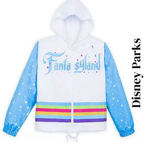 Disney Parks Magic Kingdom Fantasyland Hooded Windbreaker Jacket NWT XS